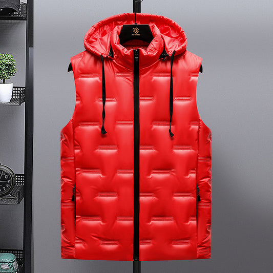 Men's Glossy Down Cotton Thermal Vest
