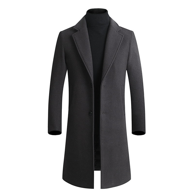 Plain wool trench coat