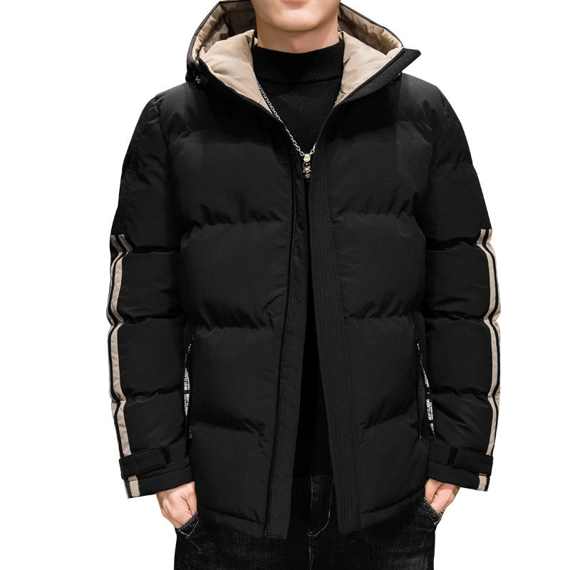 Men's Polyester Plus Velvet Padded Padded Jacket