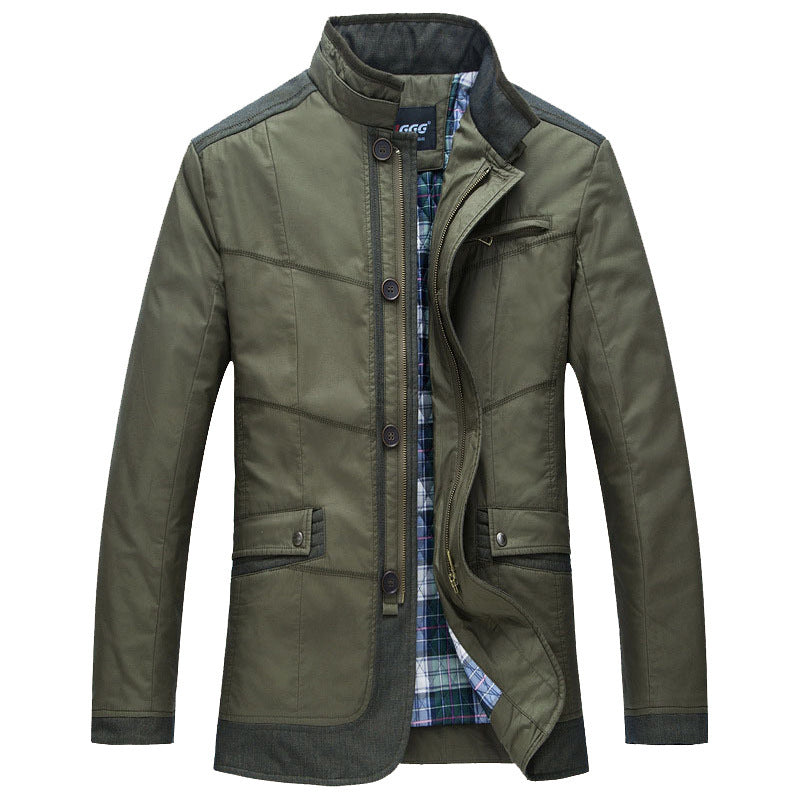 Men's Spring And Autumn Clothing Thin Coat Business Stand Collar Jacket