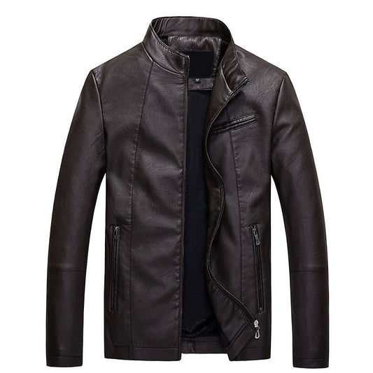 Men's leather PU leather jacket