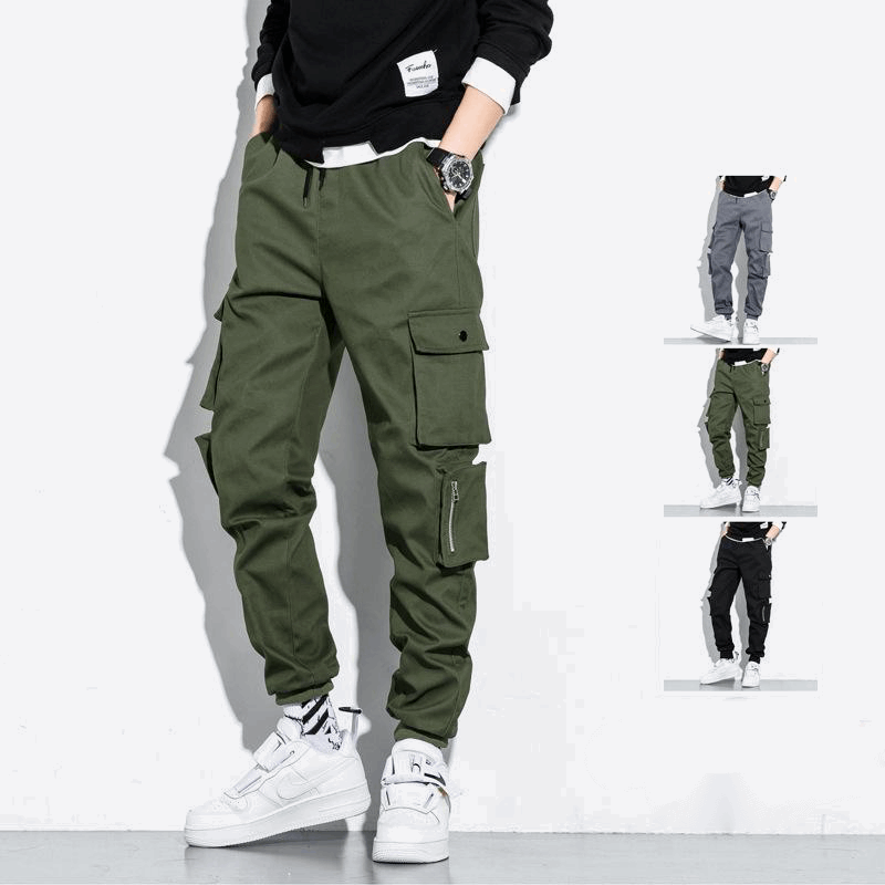 Autumn And Winter M-8 Xl Overalls Men's Loose-Fitting Pants