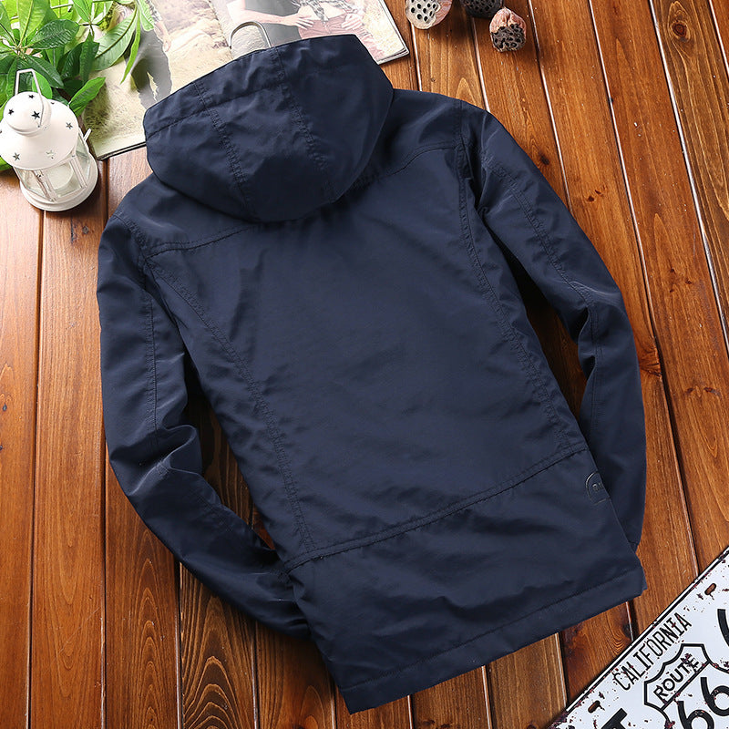 Men's Thin Waterproof Windbreaker Jacket In Outdoor Net