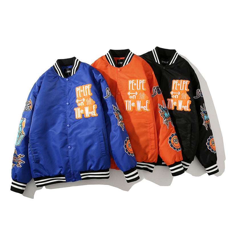 American Style Hip Hop Hip Hop Baseball Uniform Casual Jacket