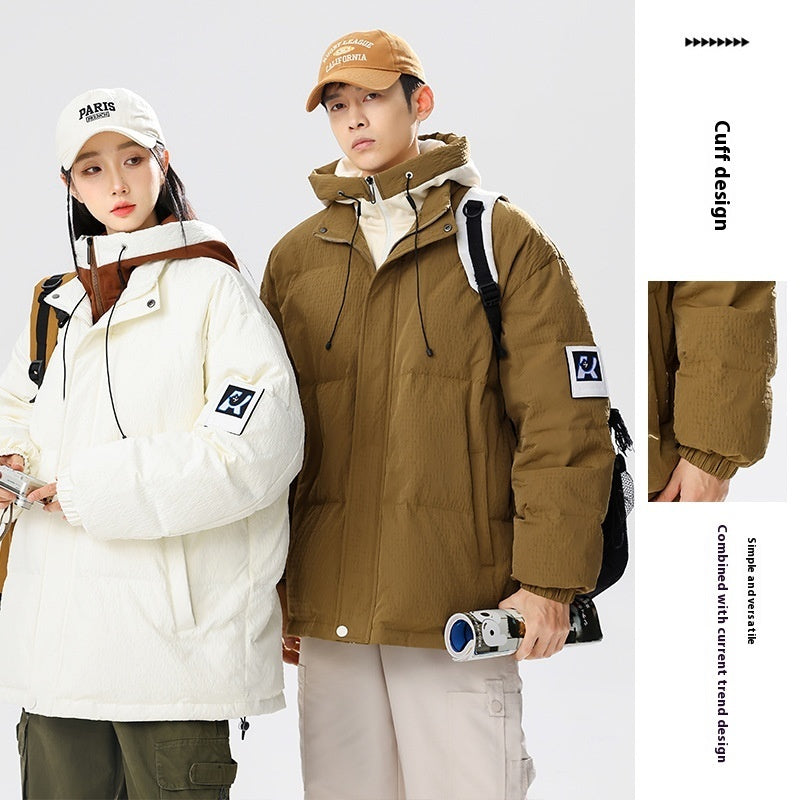 90 White Duck Down Jacket Men And Women Same Style Loose Thickening Keep Warm