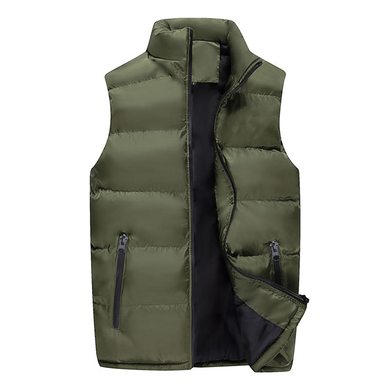 Men's Warm Stand Collar Vest jacket