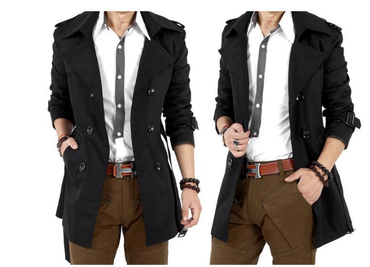 Mittellanger Herren-Trenchcoat