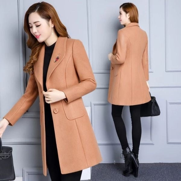 Fashionable woolen coat