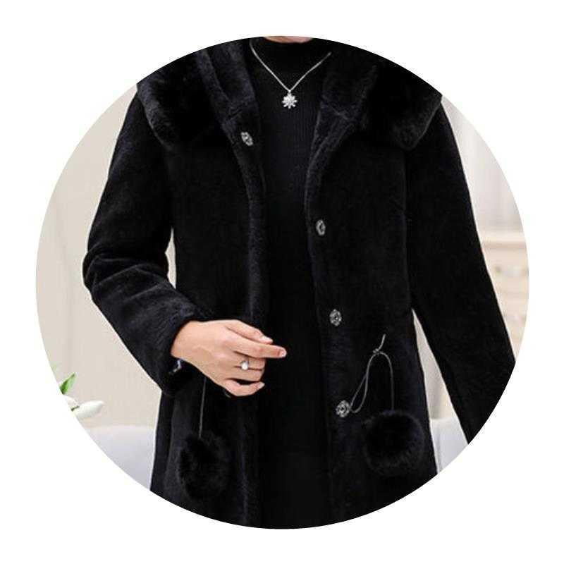 Women's Long Imitation Mink Velvet Coat Is Thin