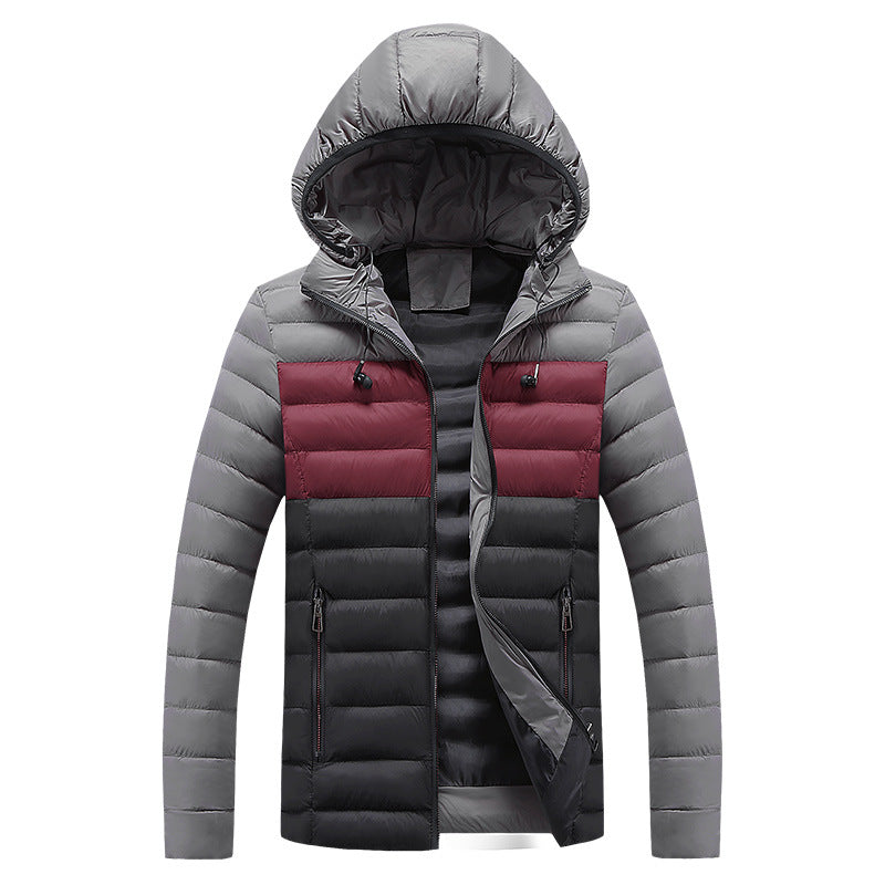 Men's Fashion Hooded Lightweight Down Cotton Jacket