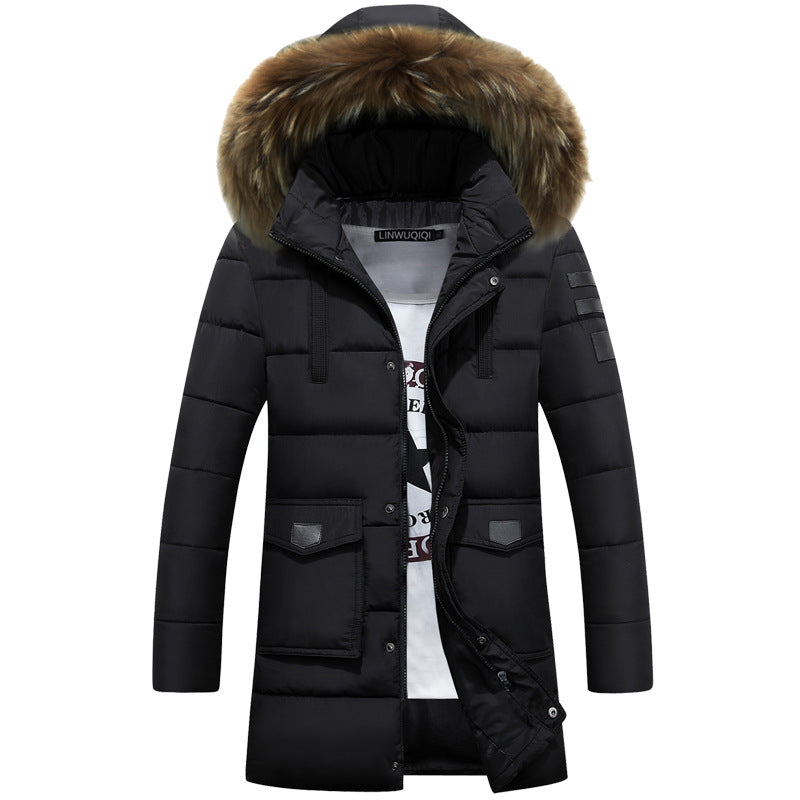 Men s Warm Coat Parka Hooded Jackets