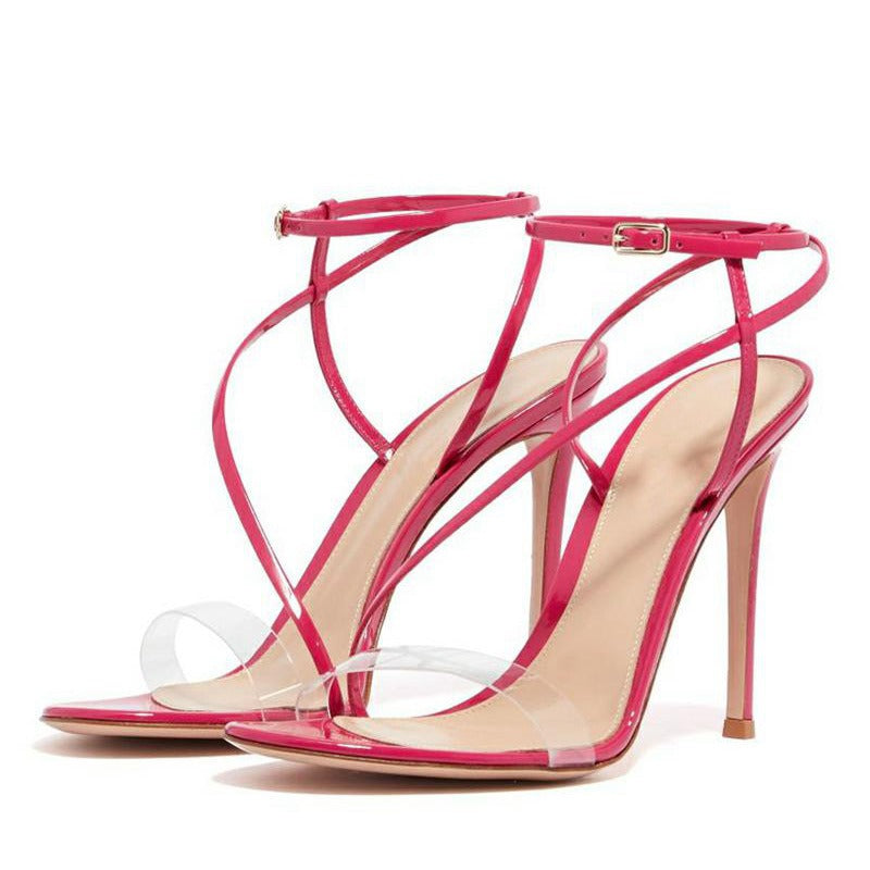 Cross Straps and Thin Heels Womens Sandals