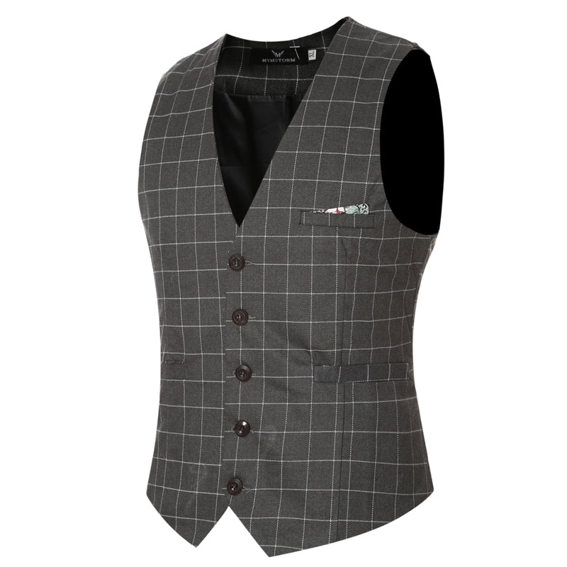 Korean Men's Suit V-necked Vest