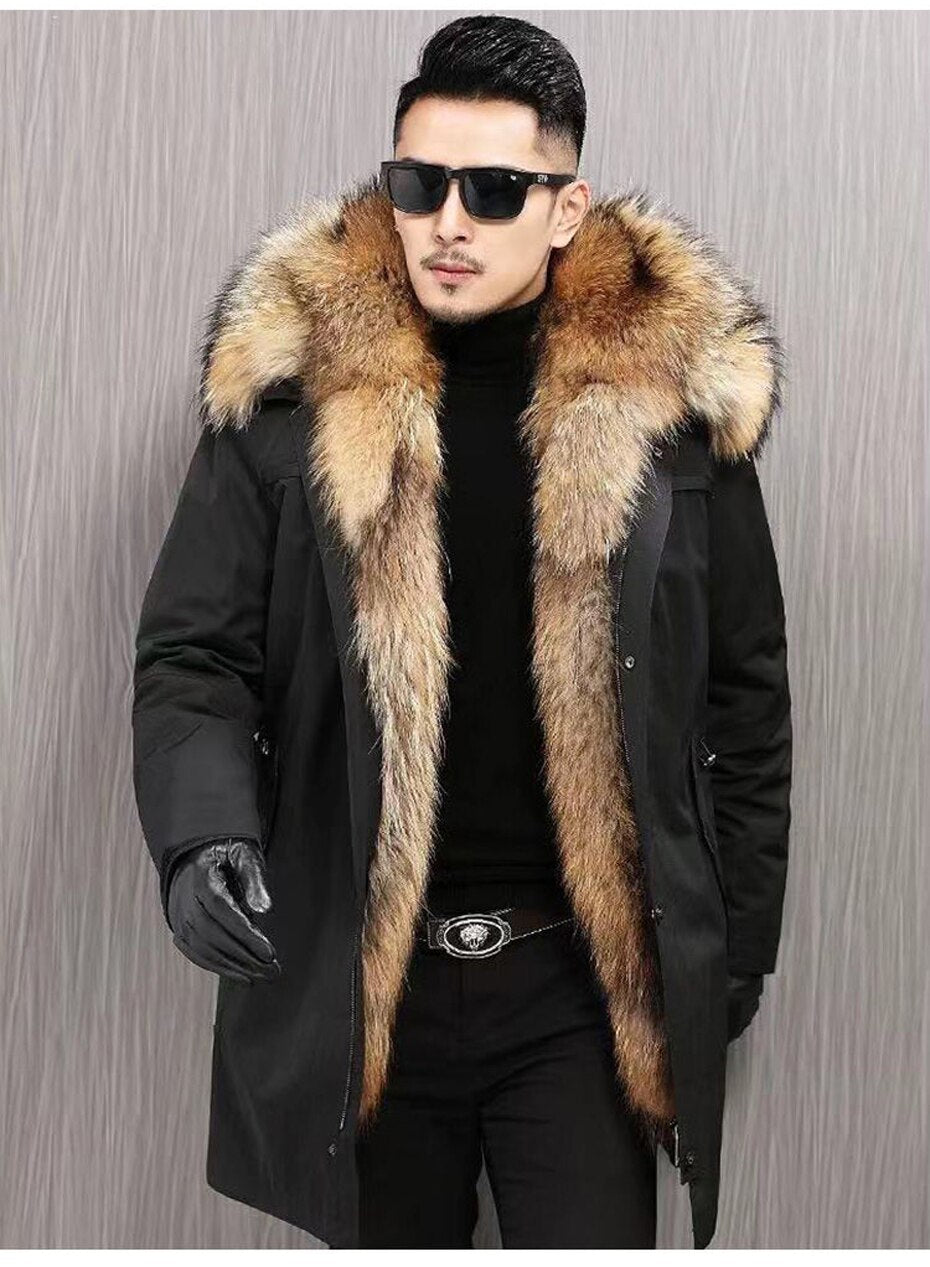 New Style Fur Coat Mid-Length Imitation Fur Raccoon