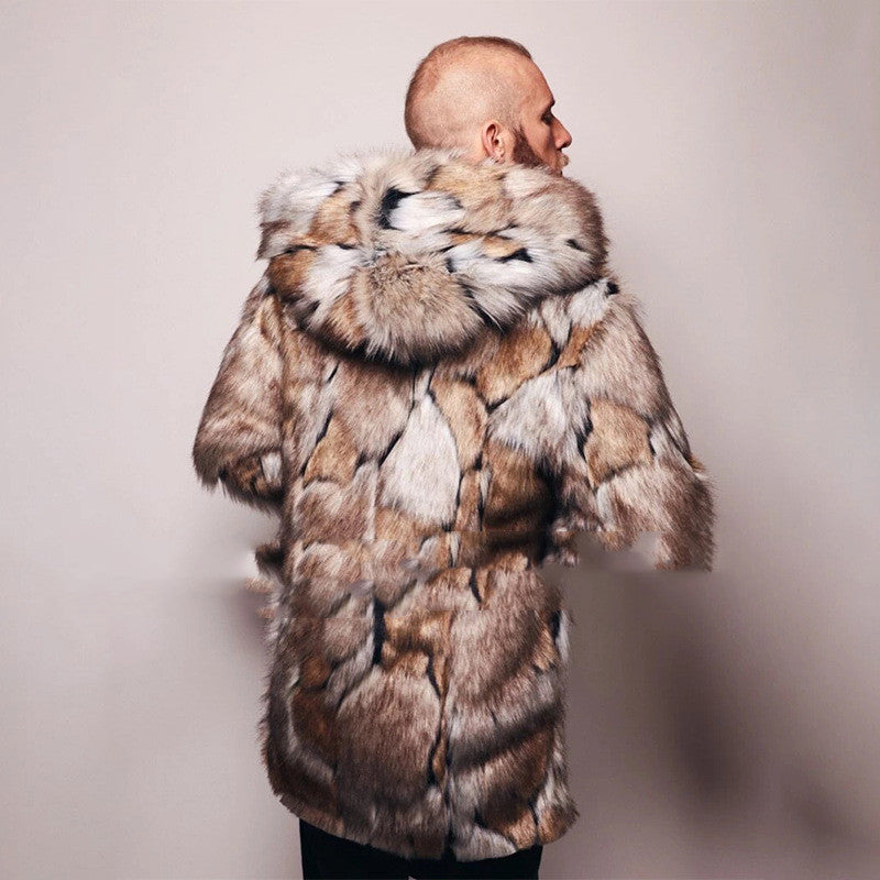 Men's Fur Coat Long Hair Jacket