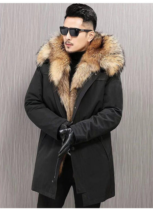 New Style Fur Coat Mid-Length Imitation Fur Raccoon