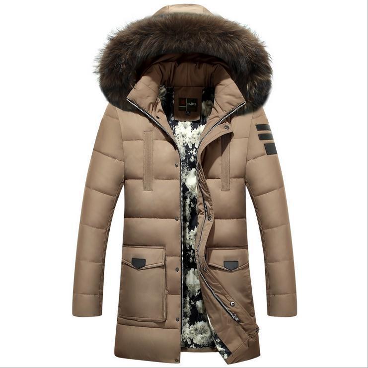 Men's Mid-length Cotton-padded Jacket