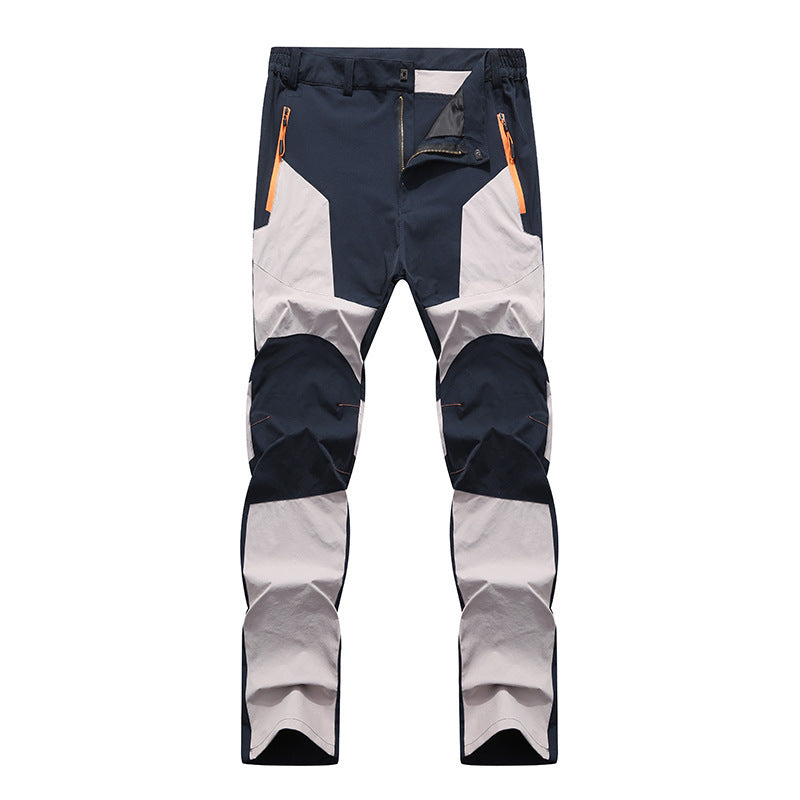 Stretch Trousers Men's Windproof Waterproof Wear-resistant Pants Stitching Hiking Pants