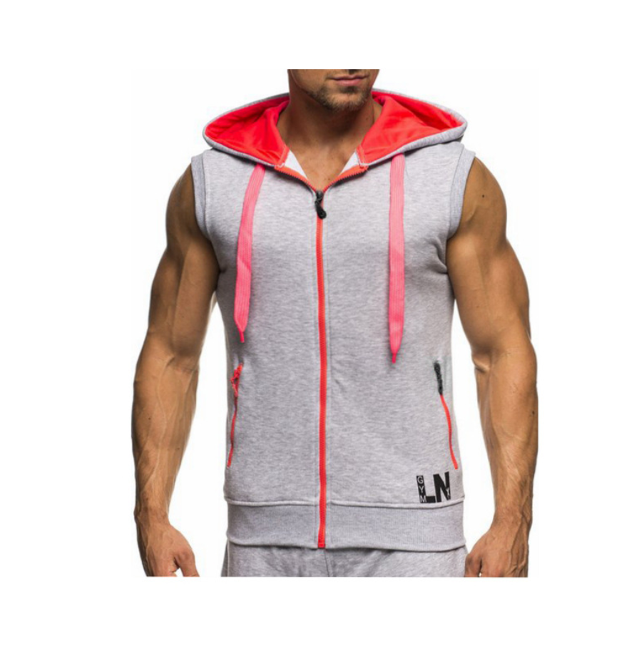 Hooded sleeveless vest