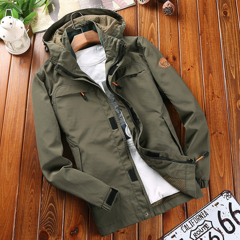 Men's Thin Waterproof Windbreaker Jacket In Outdoor Net