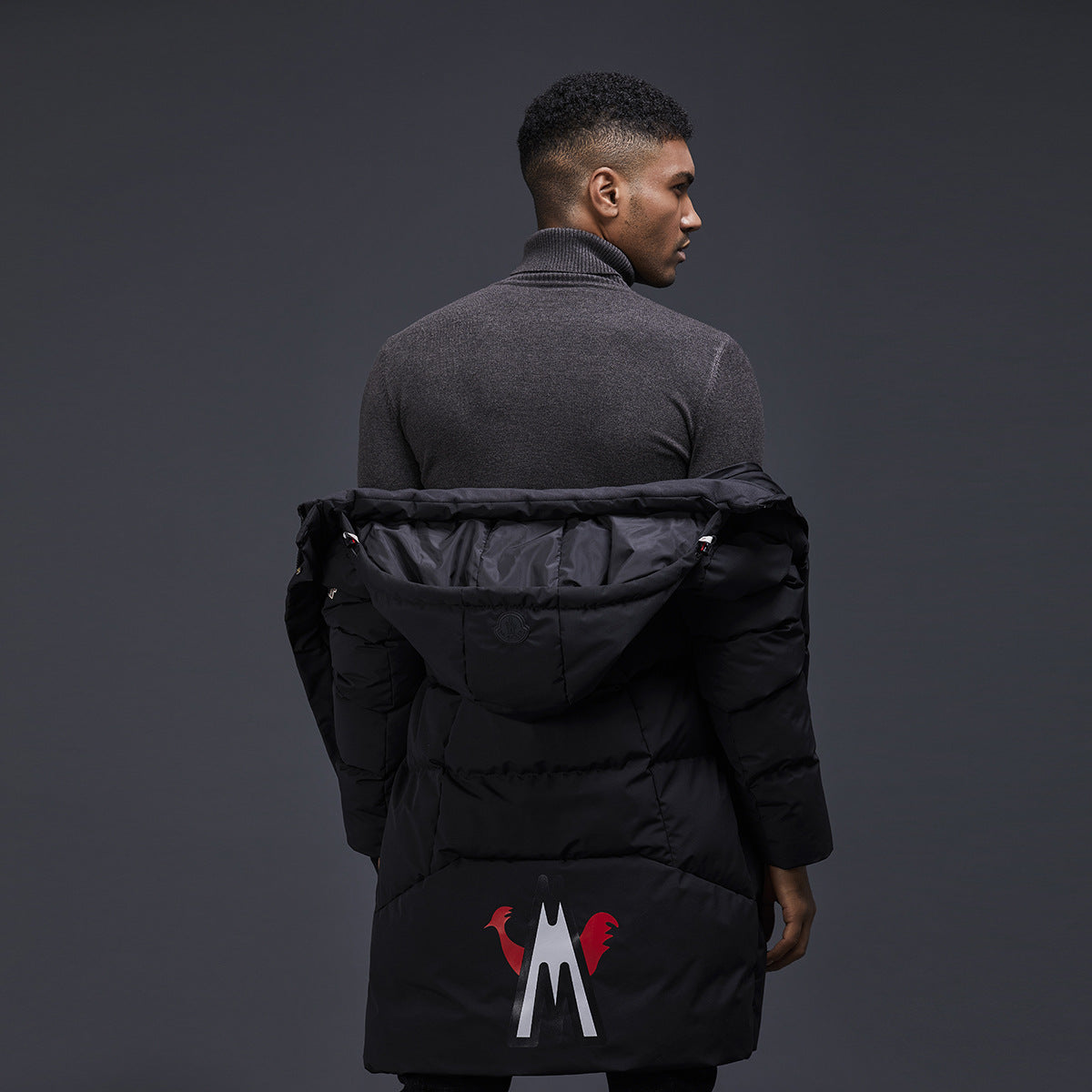 Medium and long cotton-padded jacket