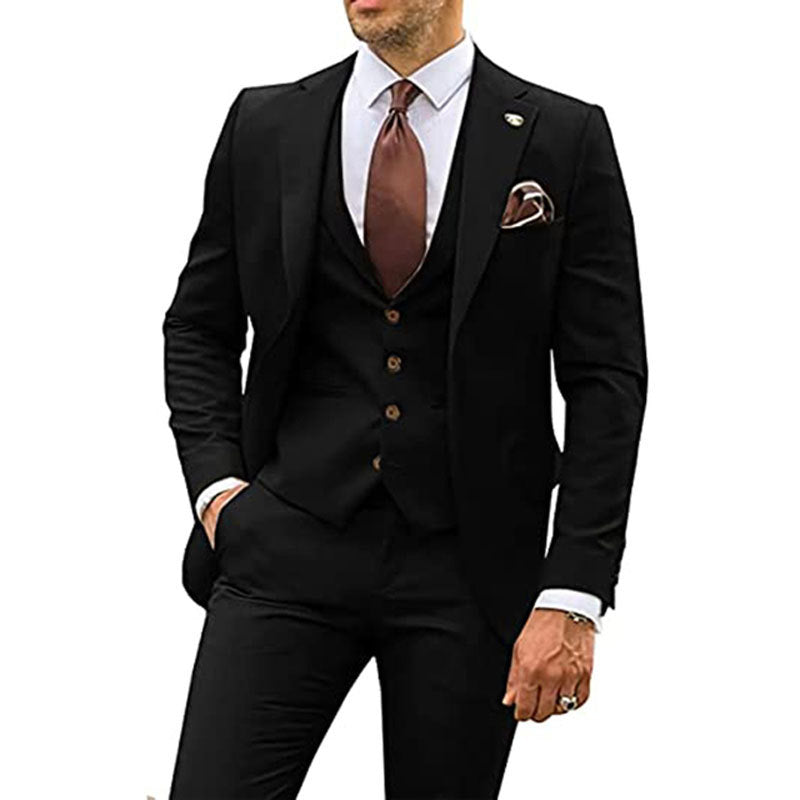 Men's Fashion Casual Slim Suit Three Pieces