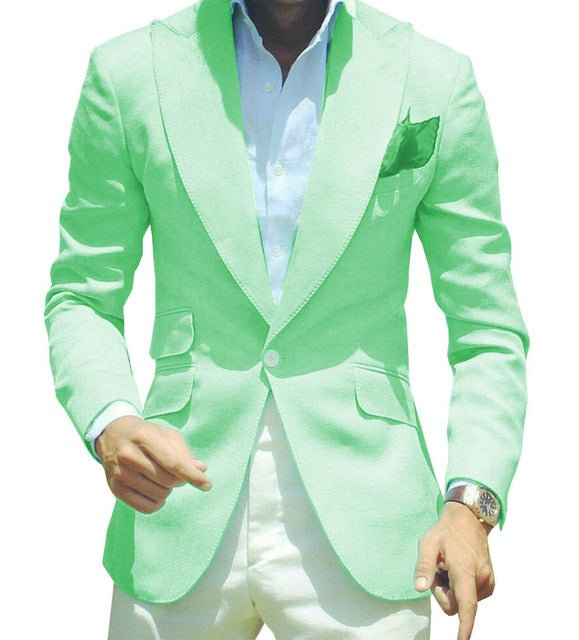 Men's Pure Color Suit Jacket Simple Temperament