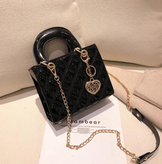Luxury Brand Tote bag Fashion New High Quality Patent Leather Women's Designer Handbag Lingge Chain Shoulder Messenger Bag