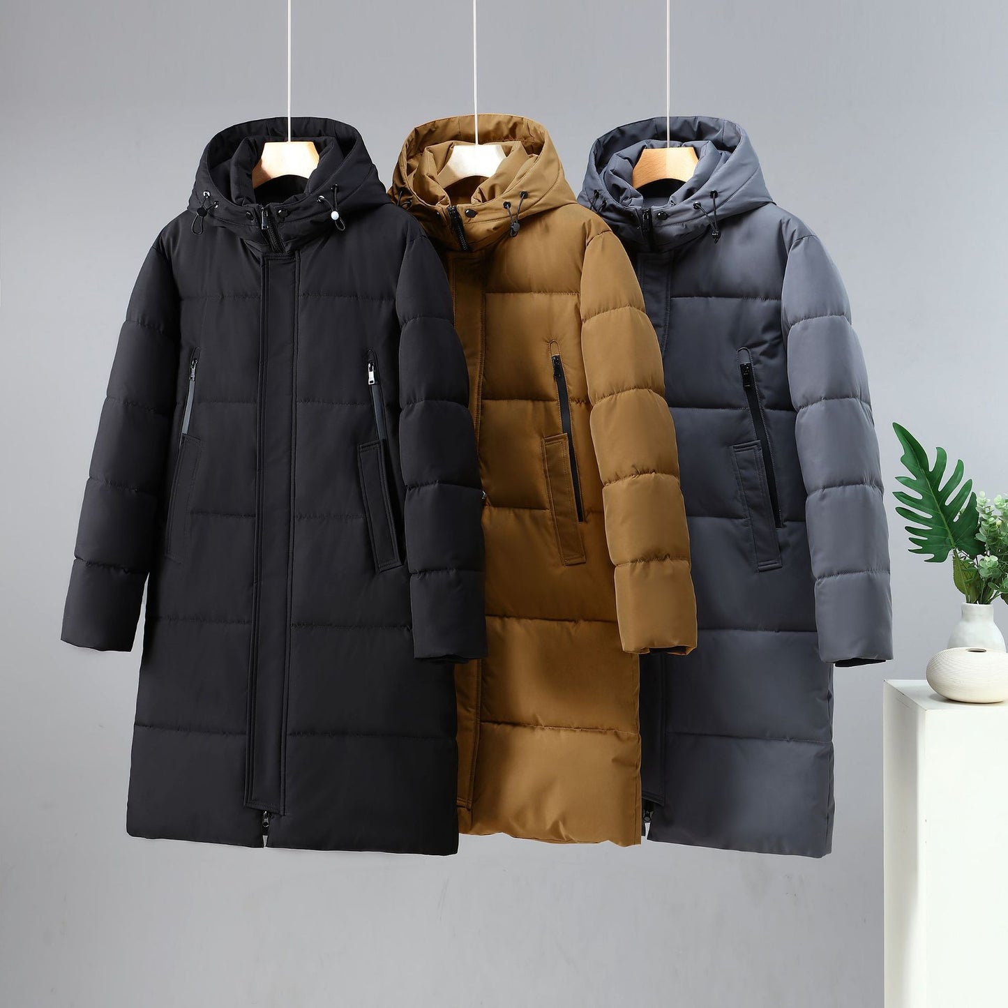 Outdoor Windproof Warm Overknee Thickened Men's Coat