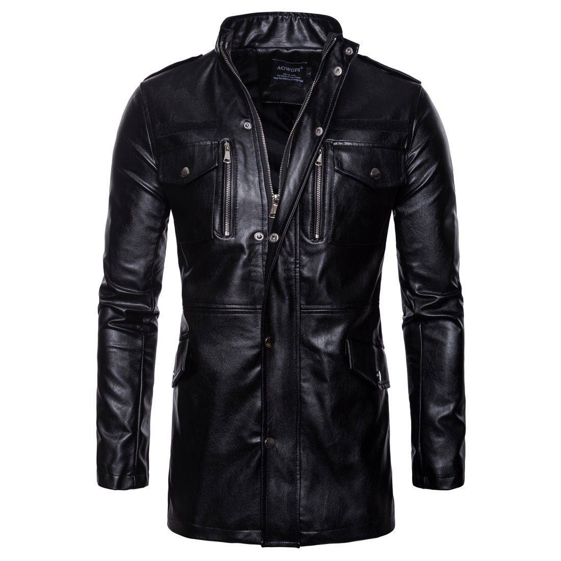 Mittellange Lederjacke für Herren