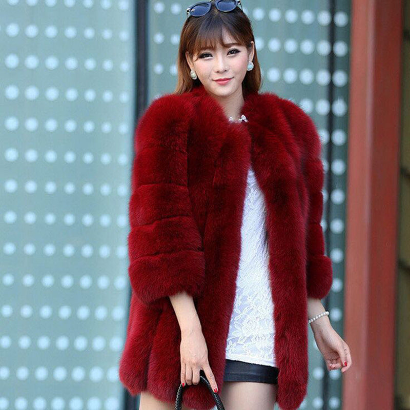 Russian imitation fur fur all-in-one women's winter