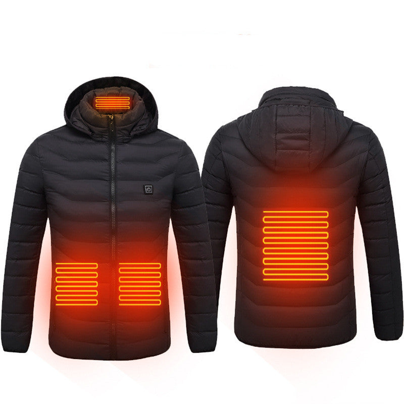 Neu Beheizte Jacke Mantel USB Elektrische Jacke Baumwolle Heizung Thermische Kleidung