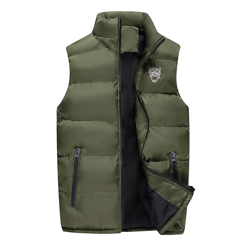 Men's Warm Stand Collar Vest jacket