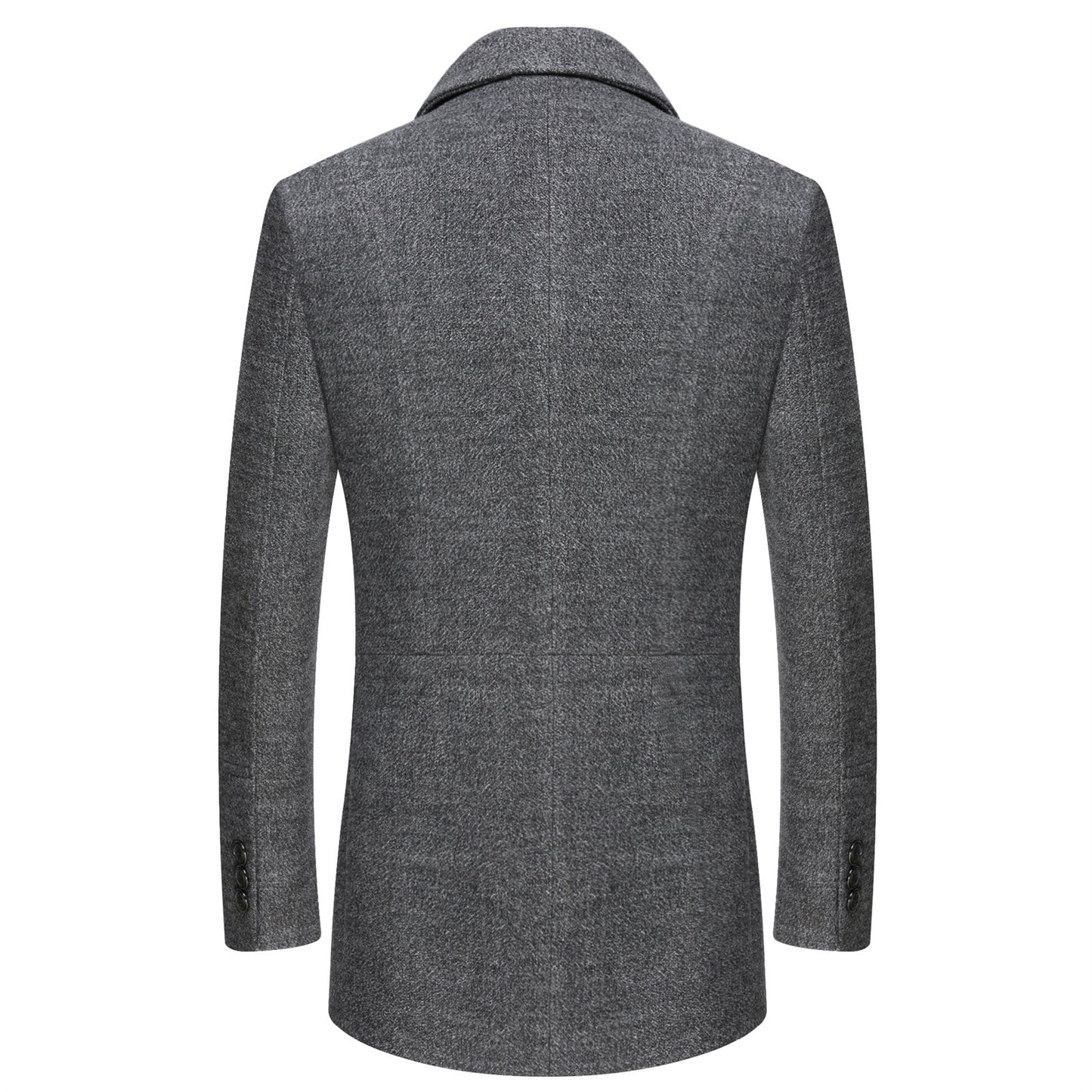 Middle Aged Men Thick Lapel Coat