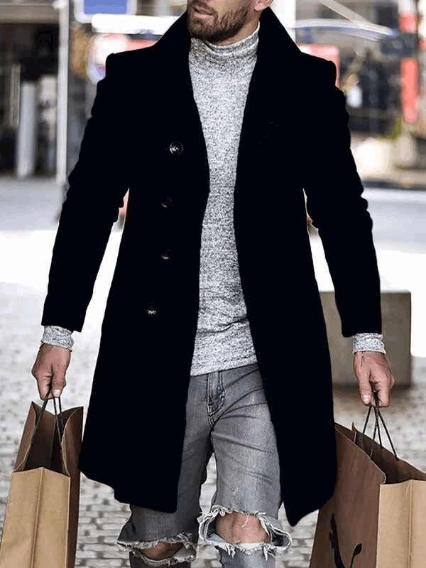 Autumn And Winter Woolen Cloth Overcoat