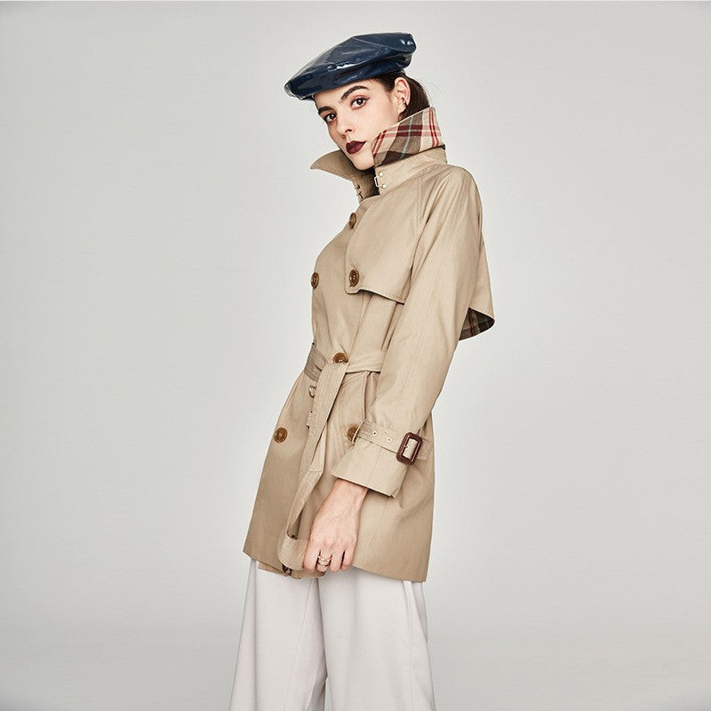 Damen Trenchcoat Mittellanger koreanischer Stil Frühling und Herbst