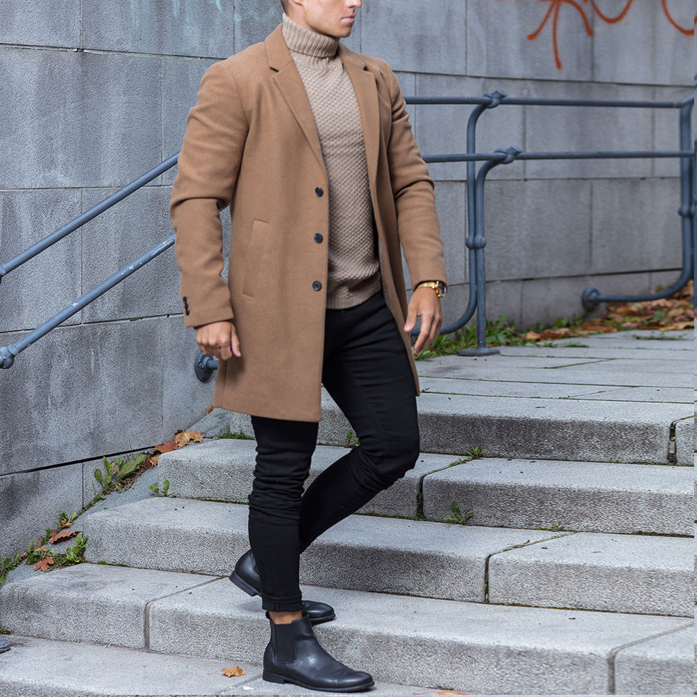 Men's Casual Solid Color Coat