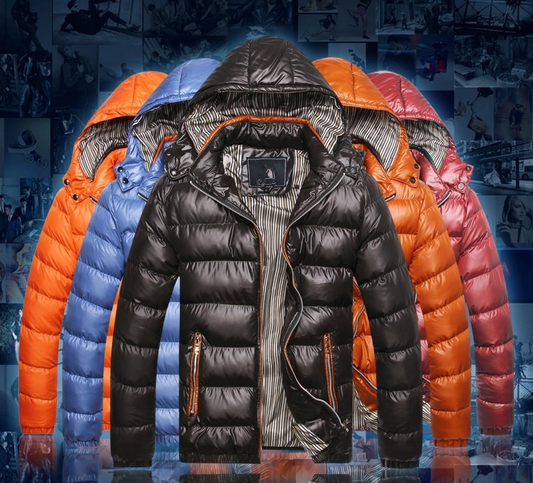 Warm men's padded jacket