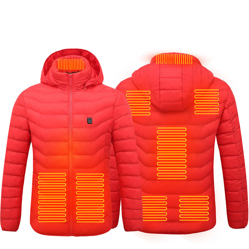 Neu Beheizte Jacke Mantel USB Elektrische Jacke Baumwolle Heizung Thermische Kleidung