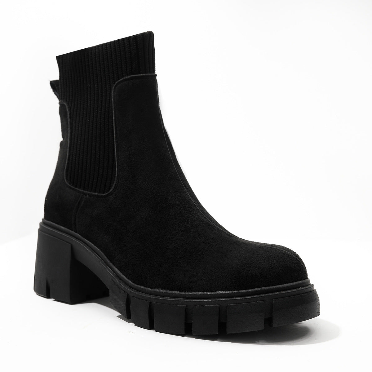 Winter New Socks Boots Thick Heel Martin Boots Female