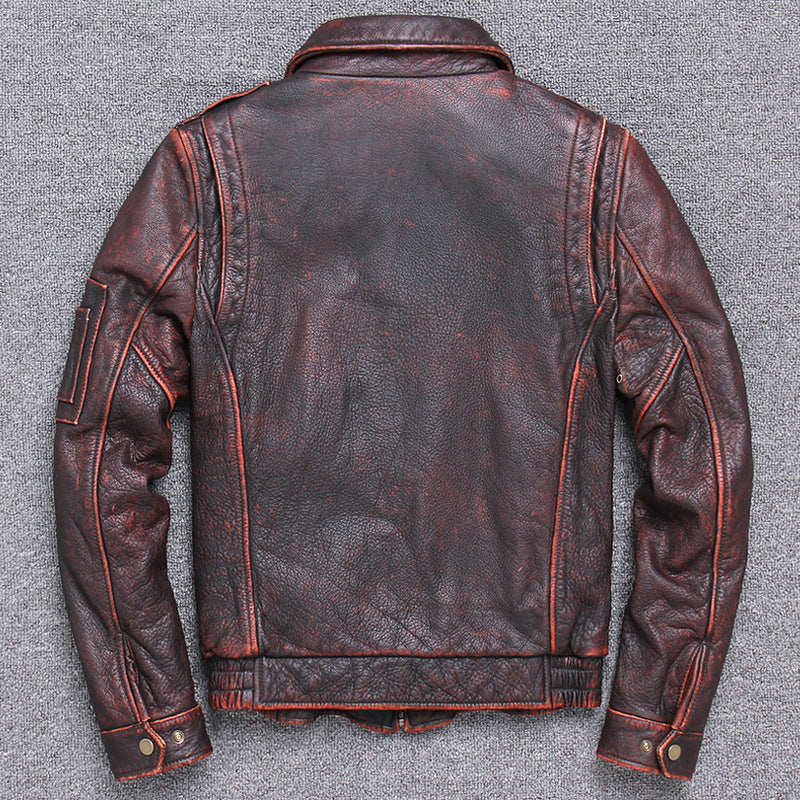 Thick leather Casual Make old leather jacket