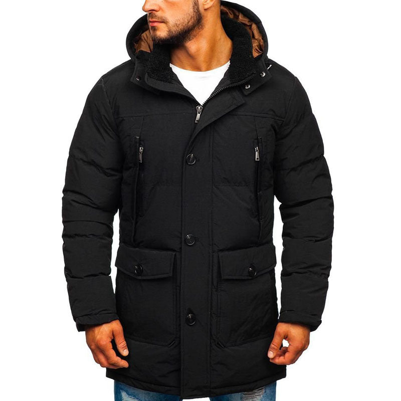 Herren Gepolsterte Jacke Casual Daunen Gepolsterte Jacke Verdickung