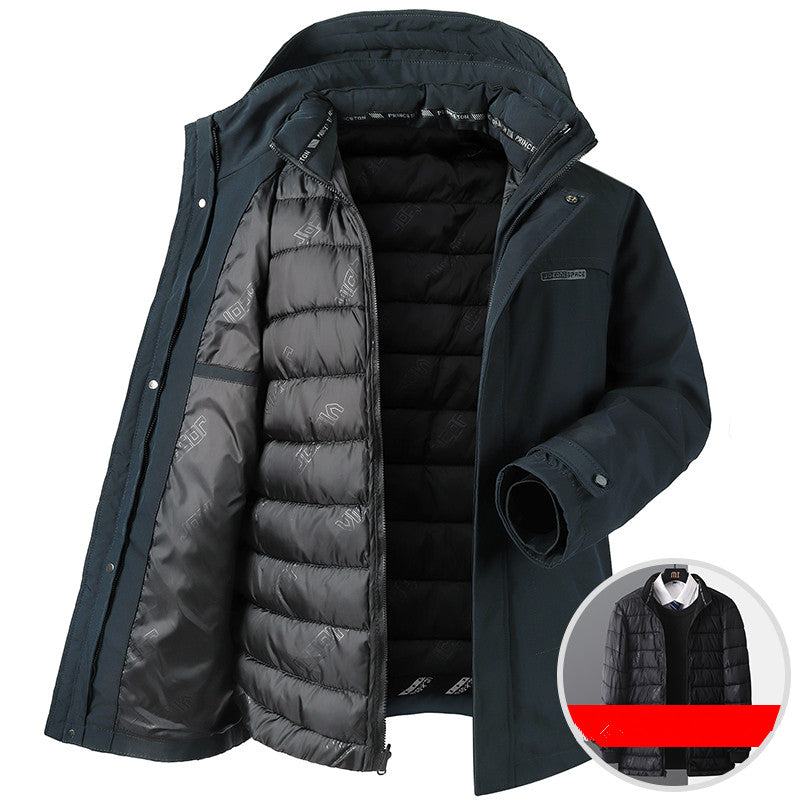 Herren Baumwolle Mittleren Alters Vater Winter Verdickte Jacke