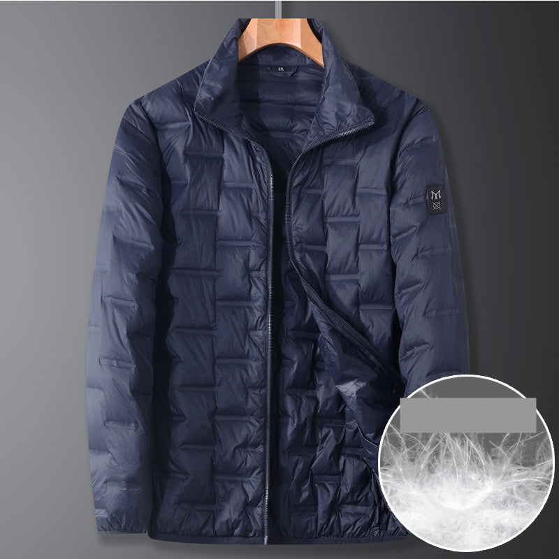 Oversized Stand Up Collar Lightweight Down Jacket