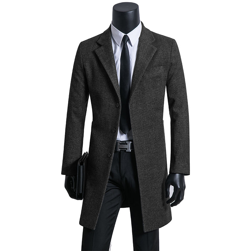Woolen Coat Men's Windbreaker Leisure Suit Thick