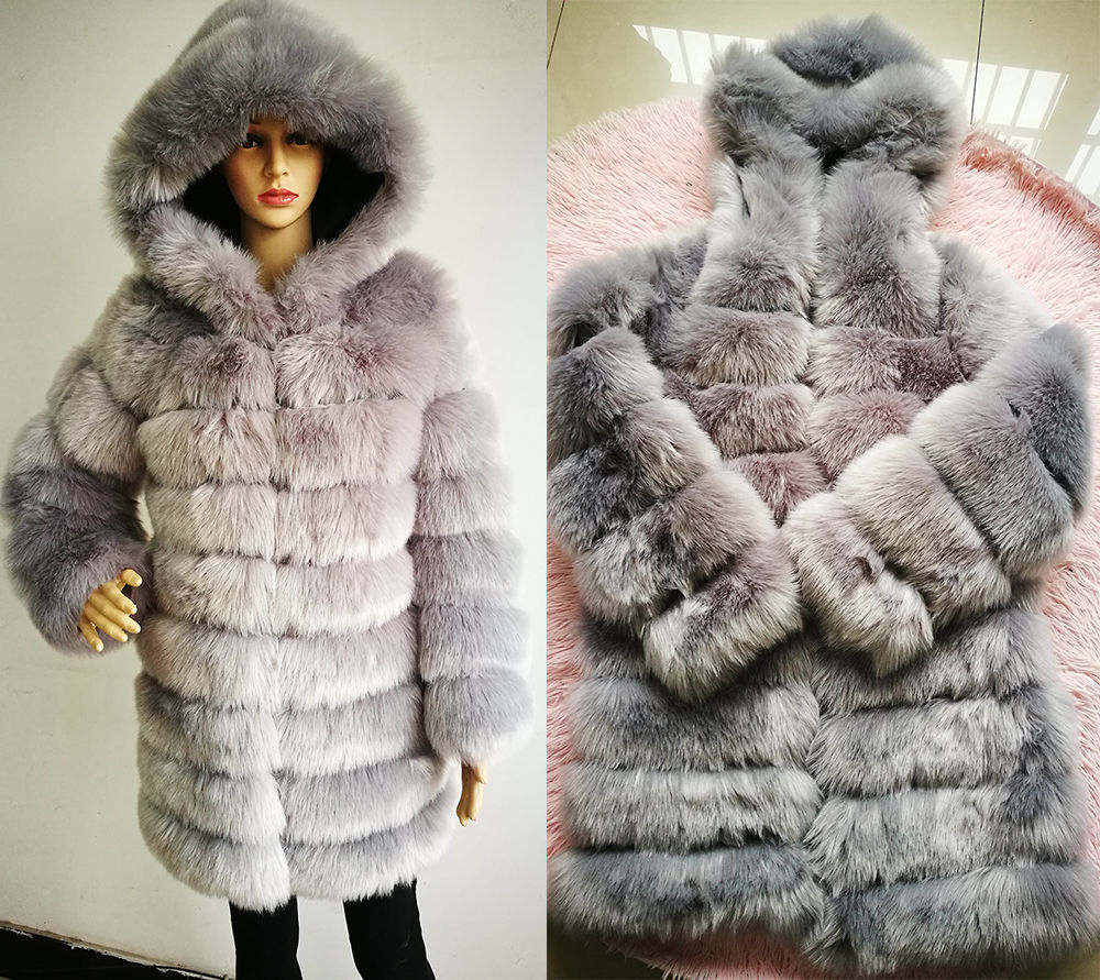 Haining 2018 New European And American Fox Fur Coat