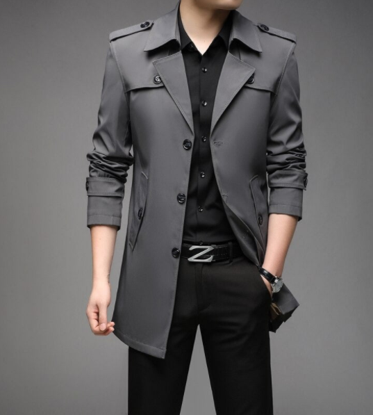 Mid-length Quality Business Men's Jacket