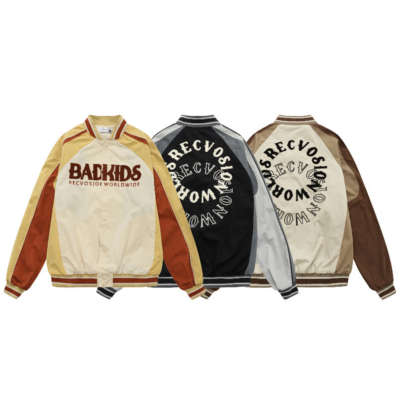 Men's Patchwork Baseball Jacket