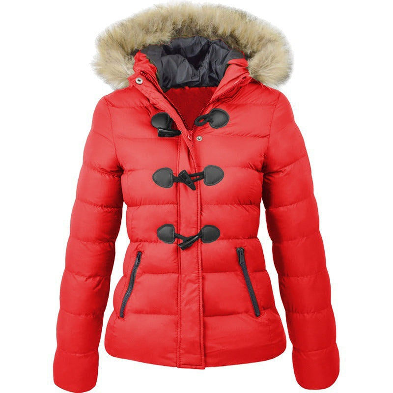 Winter Cotton Women Warm Coat Button jacket