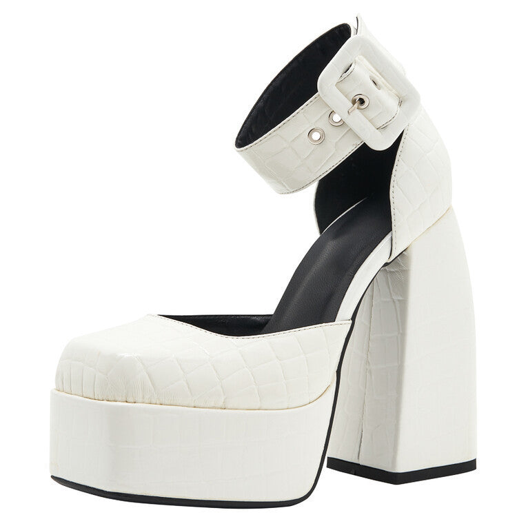 High Heel Hollow Sandals Platform Single Shoes